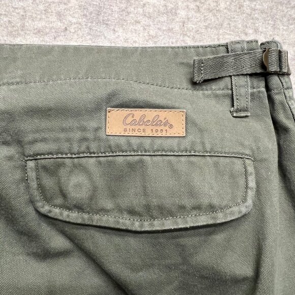 Cabela's Outdoors Military Green Cargo Shorts Khaki Outdoor 42 9.5" Inseam - Picture 5 of 8
